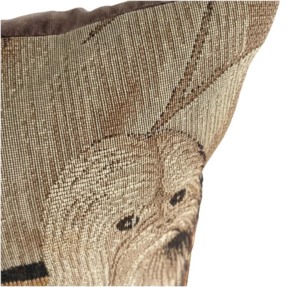 Pillow Tapestry Shih Tzu Dog Brown Zips St Island GA France